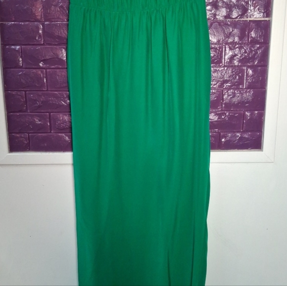 Amanda Uprichard Strapless Silk Green Dress Size "P"/2 - Picture 4 of 6